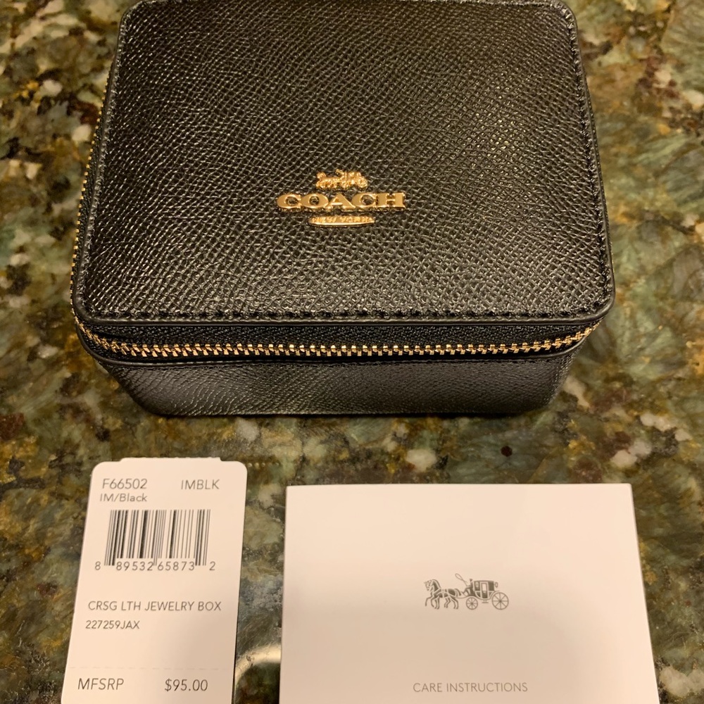 Luxury all leather Coach travel jewelry box!